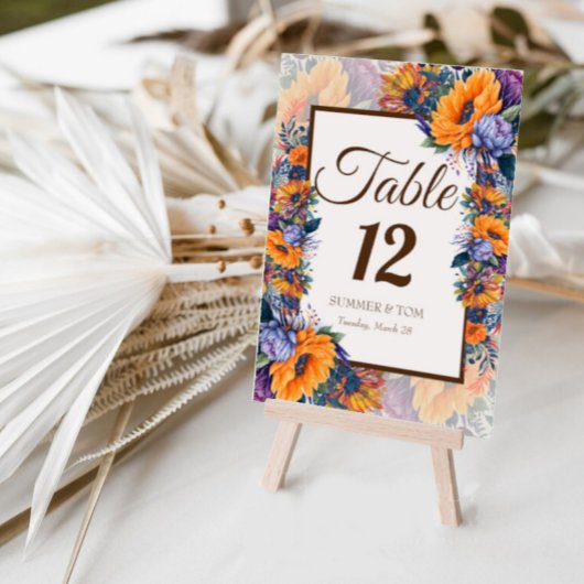 Style d'été moderne élégant carte de table