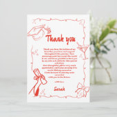 Style Doodle Carte de remerciements de graduation (Debout devant)