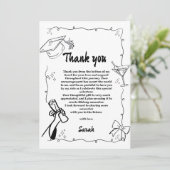 Style Doodle Carte de remerciements de graduation  (Debout devant)