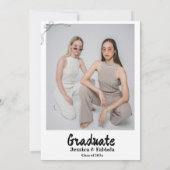 Style Doodle Main dessiné Graduation Invitation (Dos)