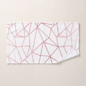Style élégant faux rose or géométrique (Serviette à main)