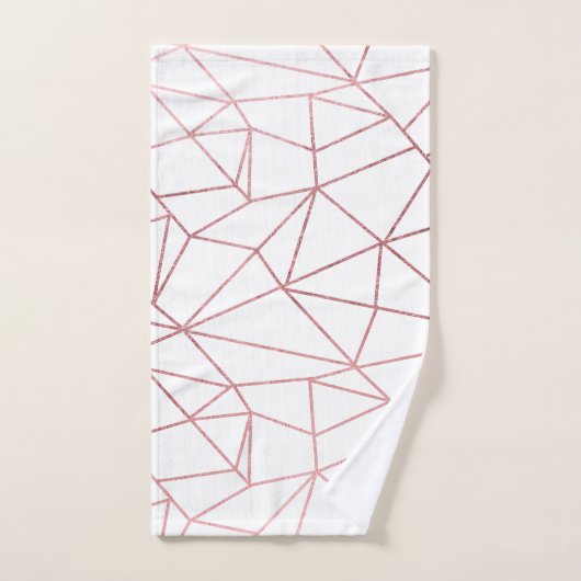 Style élégant faux rose or géométrique (Serviette à main)