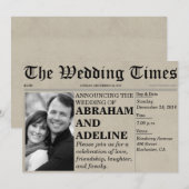 Style Faire-part de mariage de journal (personnali (Devant / Derrière)