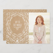 Style Feuillage d'hiver 2 | Carte photo de vacance (Devant / Derrière)