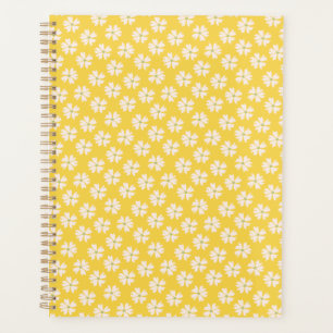 Style Floral blanc brillant Jaune