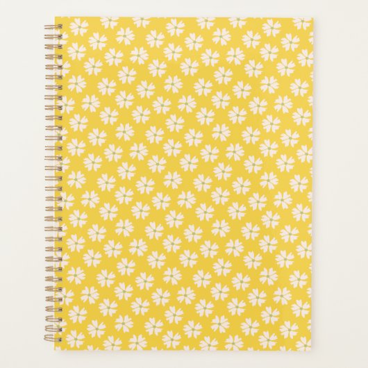 Style Floral blanc brillant Jaune (Devant)