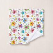 Style Floral Fleur élégant coloré (Gant de toilette)