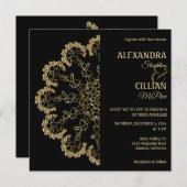 Style Floral Mandala Faire-part de mariage (Devant / Derrière)