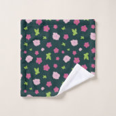Style floral romantique moderne tendance B (Gant de toilette)