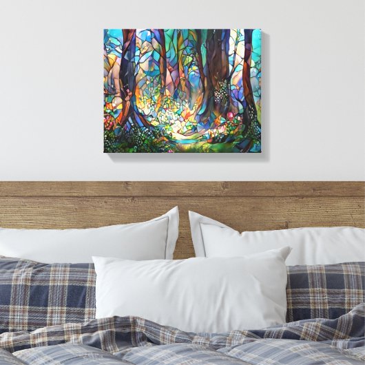 Style Forêt Verre Trait Étendu Canevas Étendu (Insitu(Chambre))