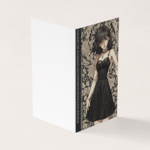 Style Gothique Élégant LBD Petit Robe Noire Blanc