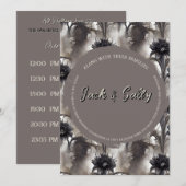 Style gothique Faire-part de mariage foncé (Devant / Derrière)