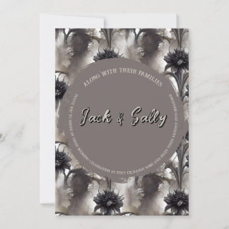 Style gothique Faire-part de mariage foncé