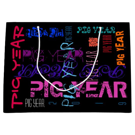 Style Graffiti Pratiquant Cochon Année 2019 L Sac  (Devant)