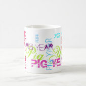 Style Graffiti Répétition Cochon Année 2019 Mug bl (Centre)