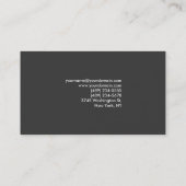 Style Gris rouge bande horizontale Carte de visite (Dos)