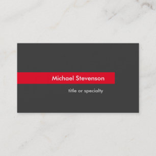 Style Gris rouge bande horizontale Carte de visite