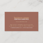 Style Grunge Fashion Designer Carte de visite (Dos)