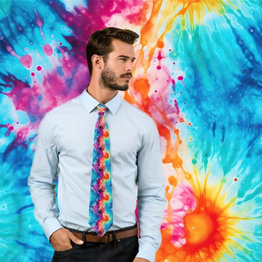 Style Hippie rétro Cravate psychédélique
