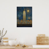 Style impressionniste Empire State Building Poster (Cuisine)