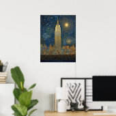 Style impressionniste Empire State Building Poster (Bureau à domicile)
