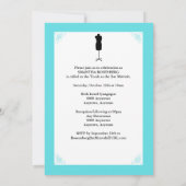 Style ! Invitation Teal de magazine de bat mitzvah (Dos)