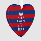 Stylé KEEP CALM et votre texte sur les bandes (devant)