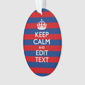 Stylé KEEP CALM et votre texte sur les bandes (devant)