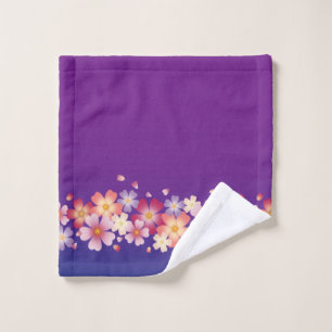 Style Kimono en fleurs sakura mélangées bleu et vi