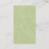 Style Ladybug & Lace Green Floral Carte de visite (Dos)