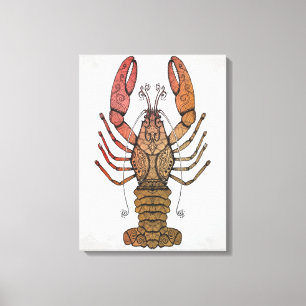 Style Lobster Canvas Afdruk