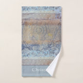 Style loft industriel marron bleu esthétique perso (Serviette à main)