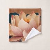 Style Lotus Flower Paysage, Zen (Gant de toilette)