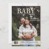 Style Magazine unique Faire-part photo Grossesse (Devant)