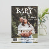 Style Magazine unique Faire-part photo Grossesse (Debout devant)