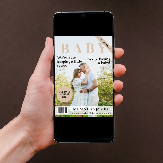 Style Magazine unique Faire-part photo Grossesse