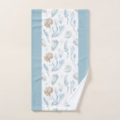 Style maritime côtier monogramme de plage (Serviette à main)