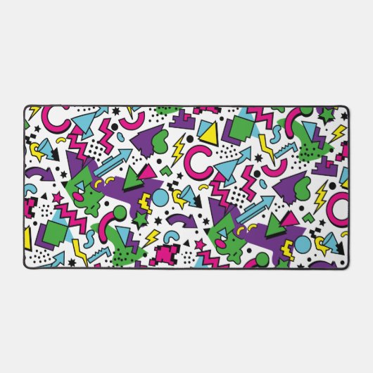 Style Memphis Violet Turquoise Vert Rétro 90s (Recto)
