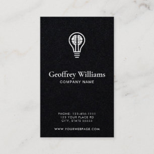 STYLE MINIMALISTE CARTE DE VISITE SOMBRE PERSONNAL