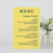 Style minimaliste | Menu Mariage Rétro (Debout devant)