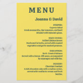 Style minimaliste | Menu Mariage Rétro (Devant)