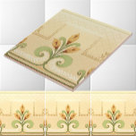 Style Mission Art Nouveau Bouquet Floral Frieze<br><div class="desc">Il s'agit d'un numériquement imprimé amélioré d'une frise Art nouveau vintage ou de style mission motif d'un bouquet de trois fleurs.</div>