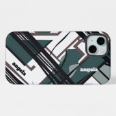 Style moderne abstrait expressionniste vert noir (Verso Horizontal)