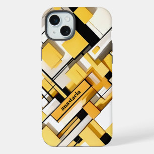 Style moderne abstrait géométrique jaune et noir