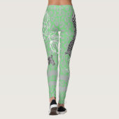 Style moderne Boho Eclectique Green Leggings (Dos)