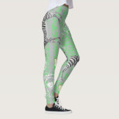 Style moderne Boho Eclectique Green Leggings (Droite)