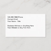 Style moderne Carte de visite automobile (Dos)