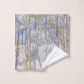 Style Moderne de Milieu de Siècle Motif de Forêt d (Gant de toilette)