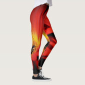 Style moderne et fleuri Rose vert rouge Leggings (Droite)