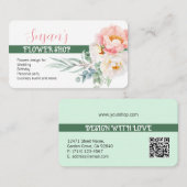 Style moderne Flower Shop Carte de visite avec Peo (Devant / Derrière)